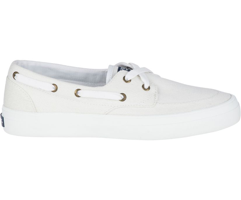 Sperry Crest Boat Shoes - Women's Boat Shoes - White [RQ3608249] Sperry Top Sider Ireland